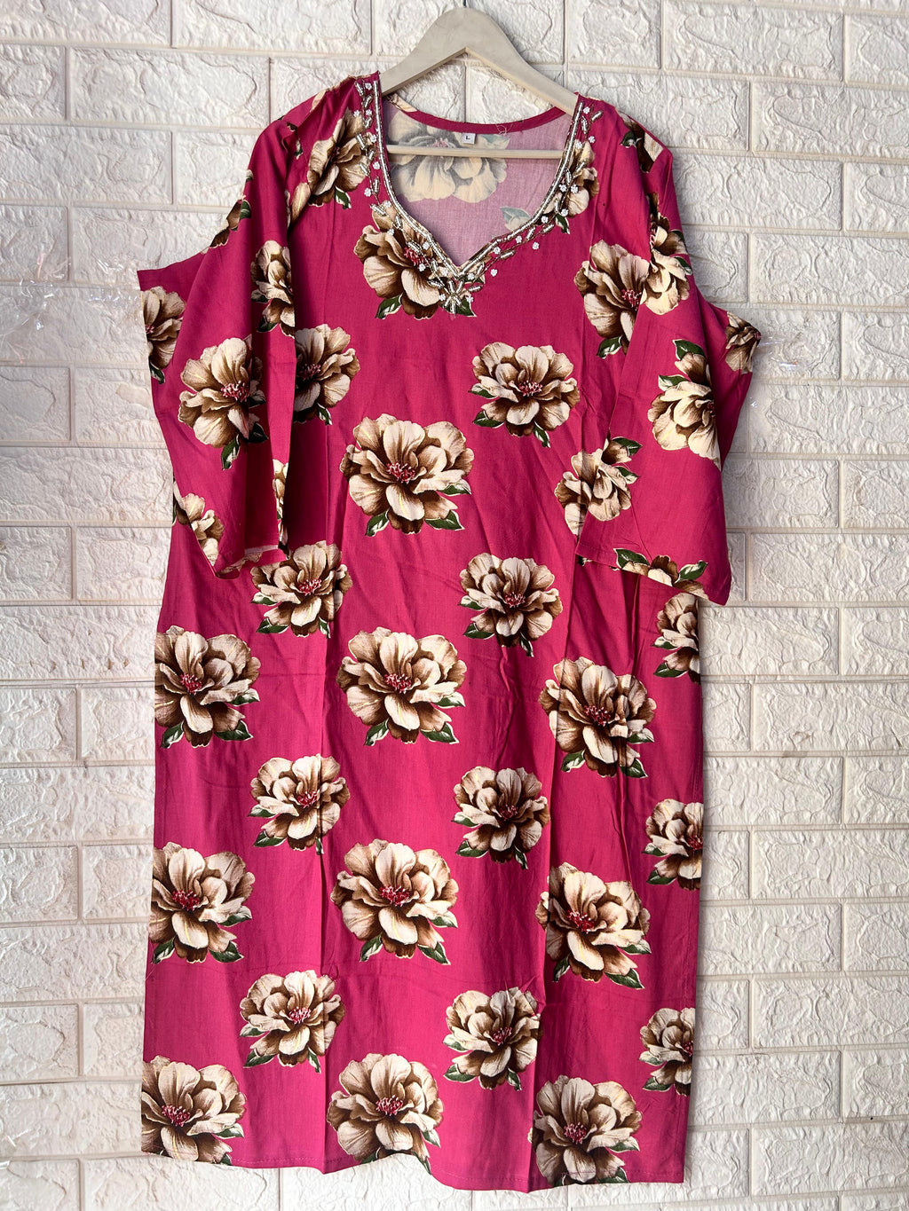 Crystal work long kurtis