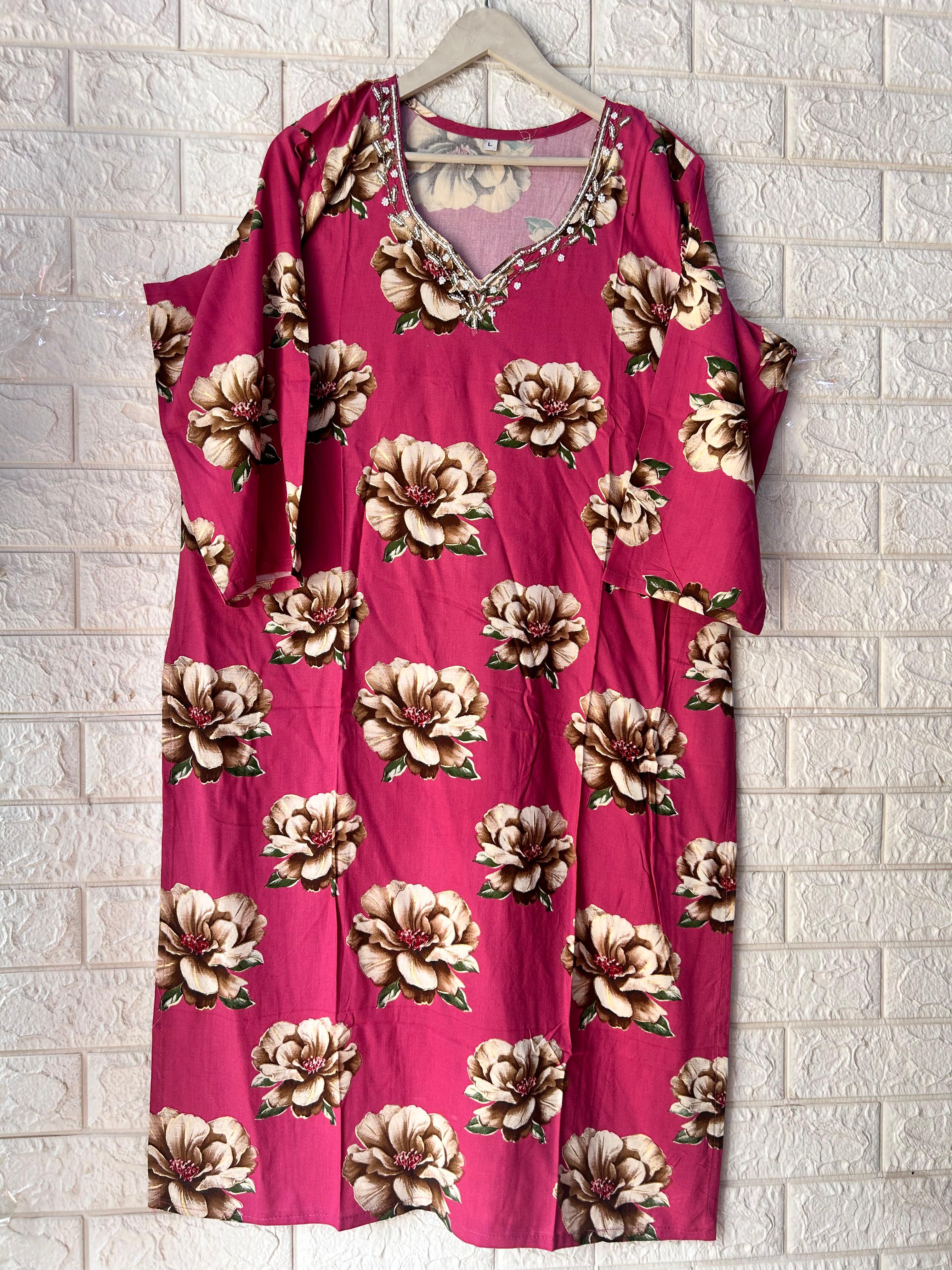 Crystal work long kurtis