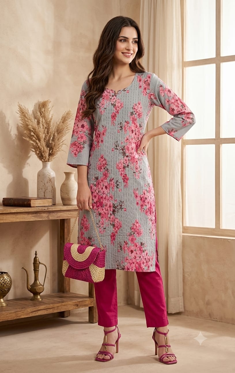 PLEATED LONG KURTI