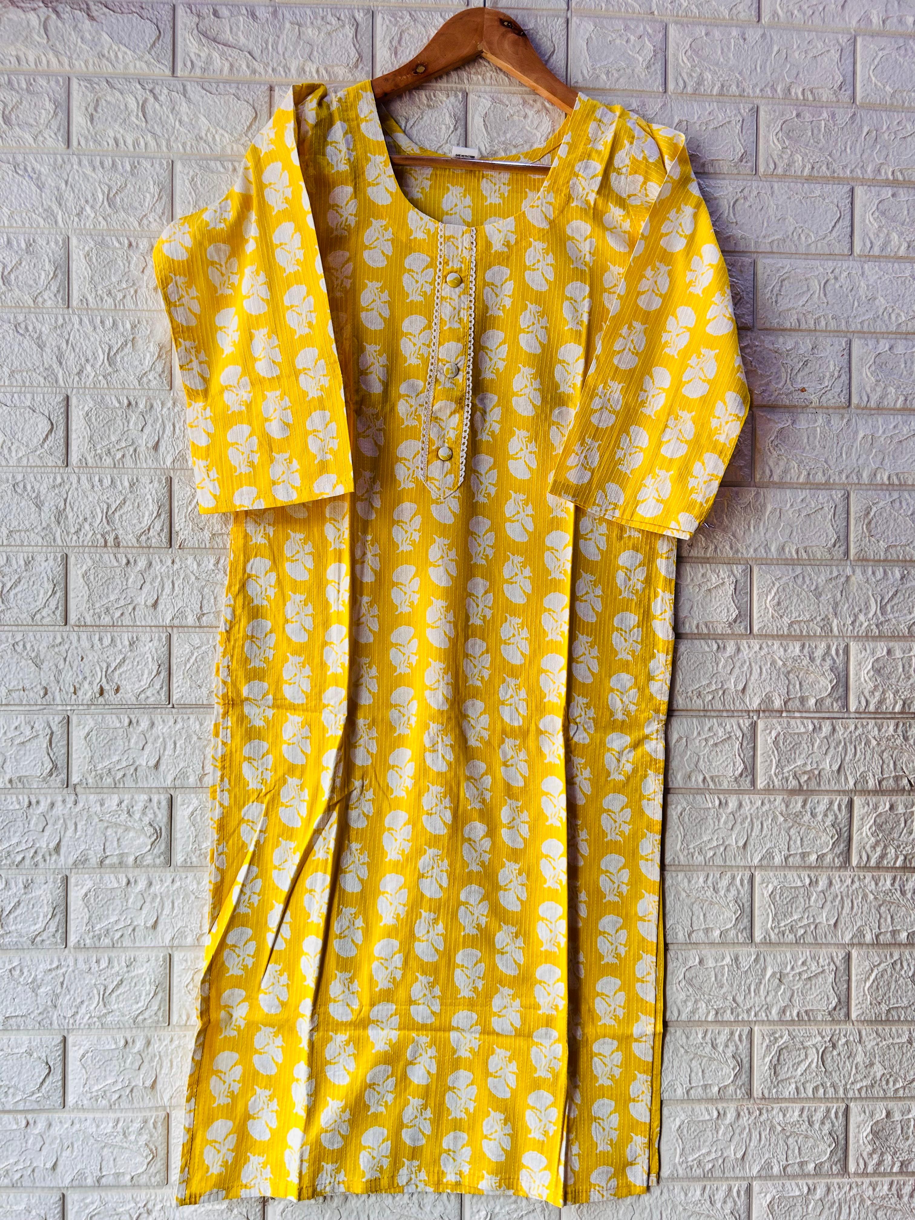 U NECK LONG KURTI