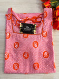 SQUARE NECK LONG KURTI