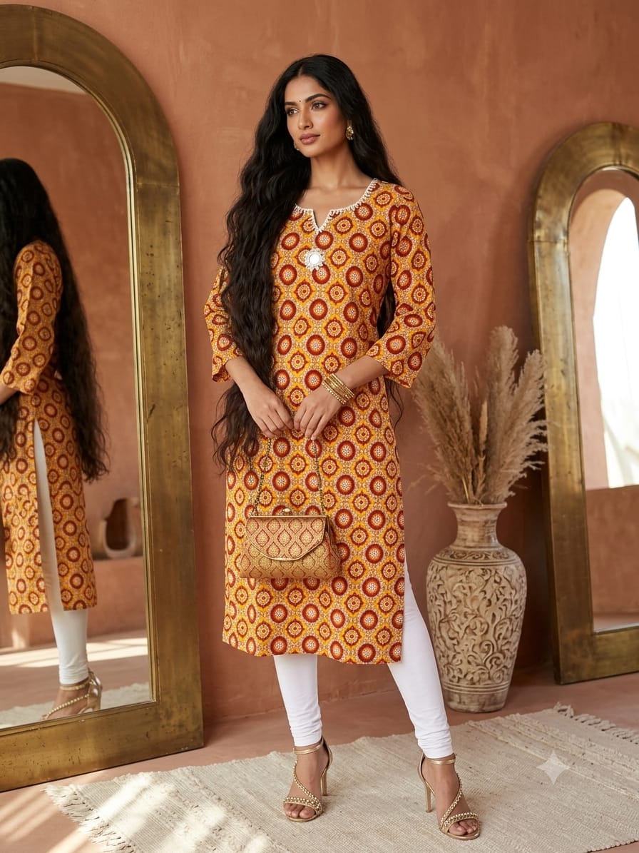 MIRRORWORK LONG KURTI