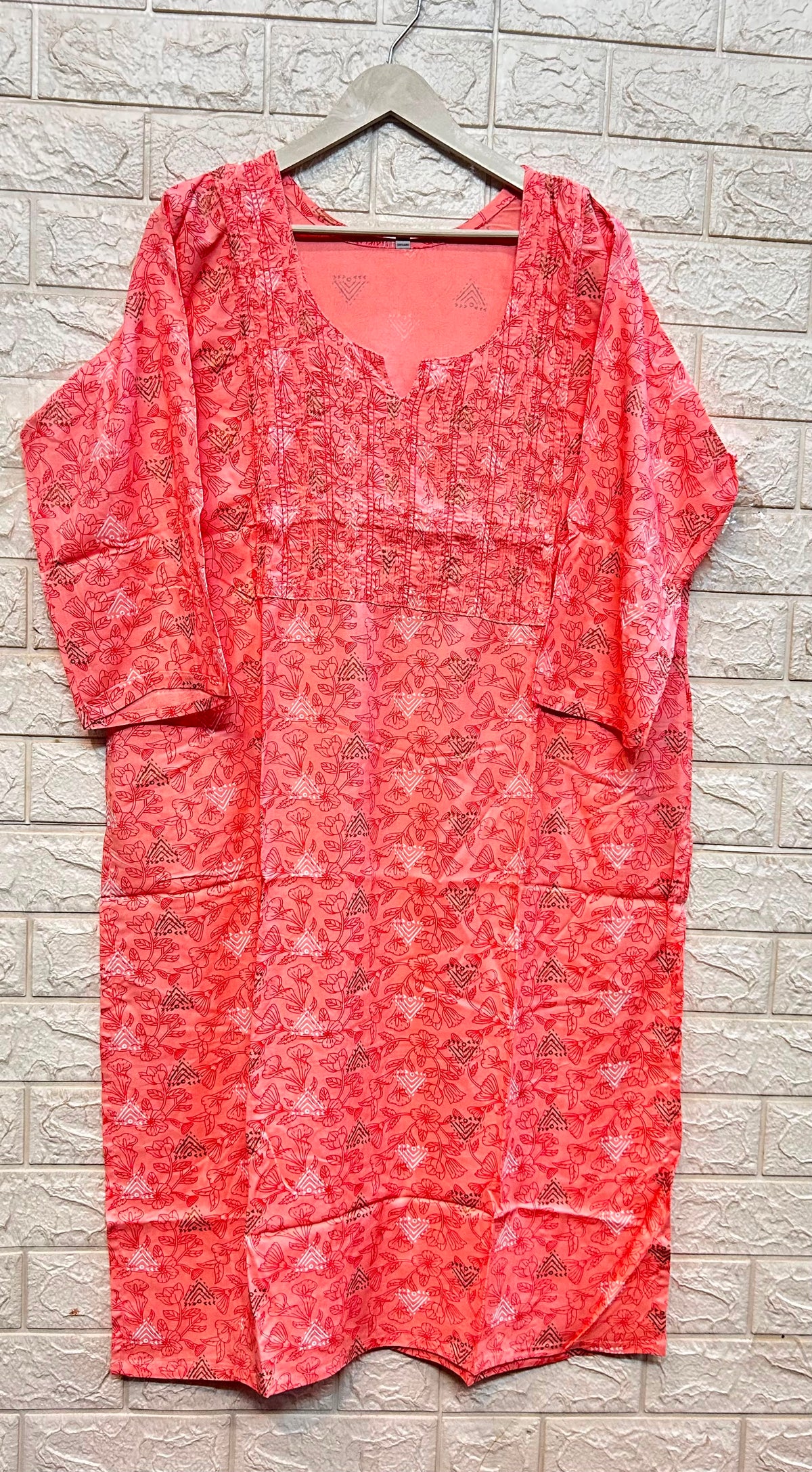 Thread work long kurtis
