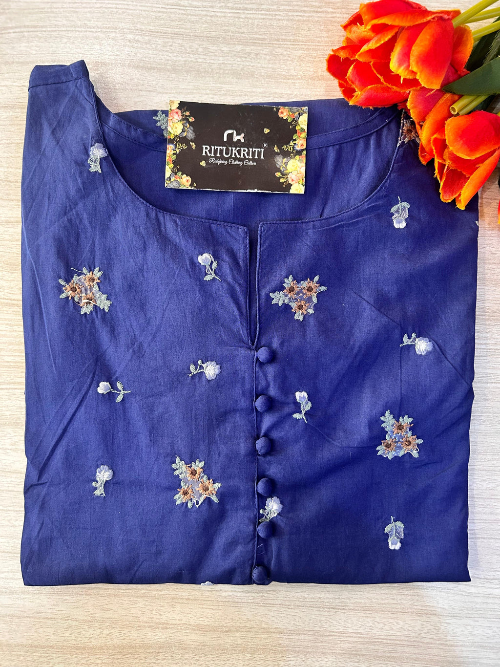 V NECK LONG KURTI
