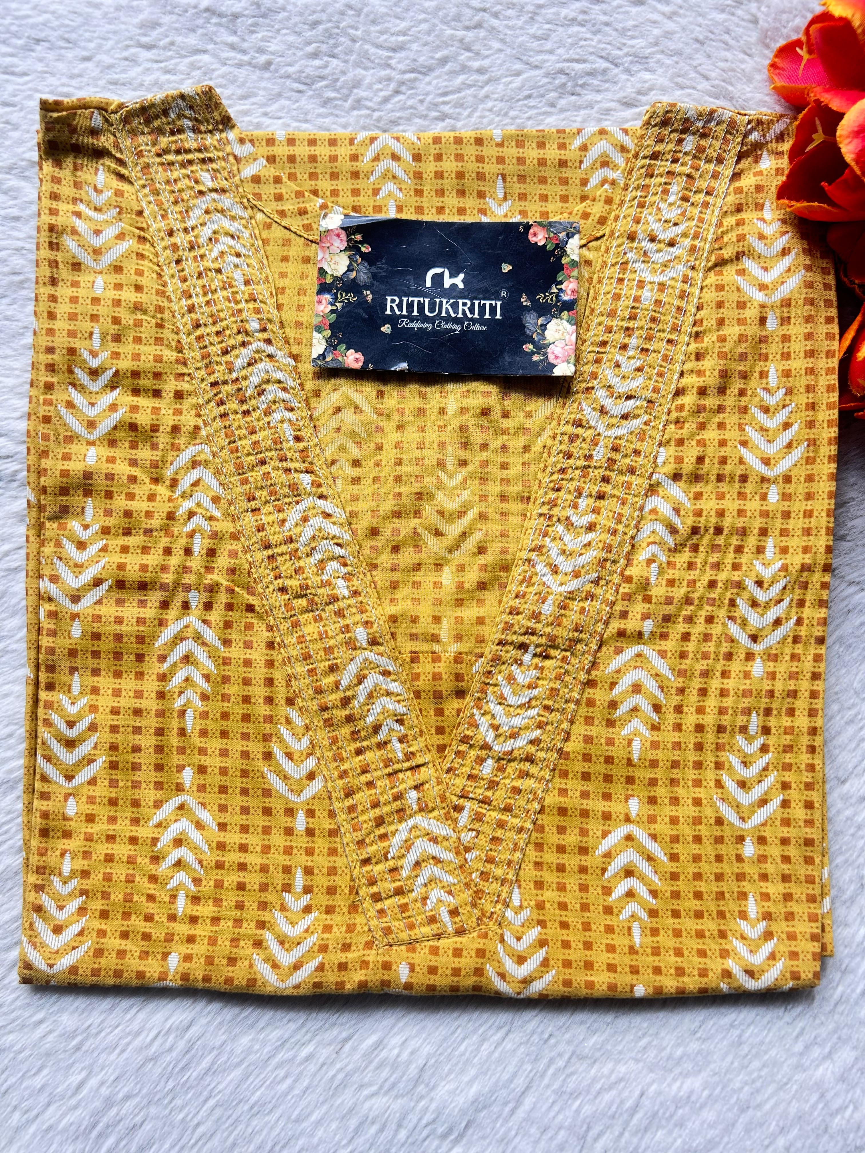 V NECK LONG KURTI