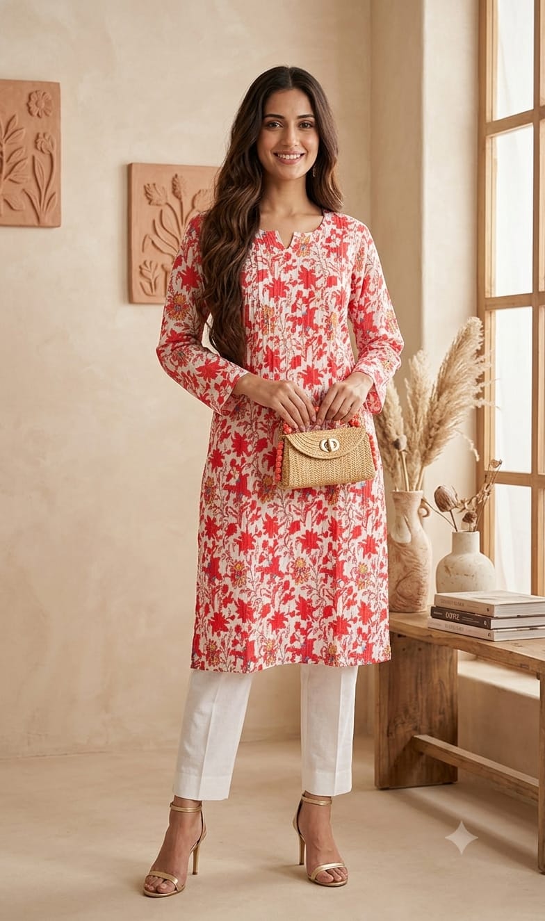 PLEATED LONG KURTI
