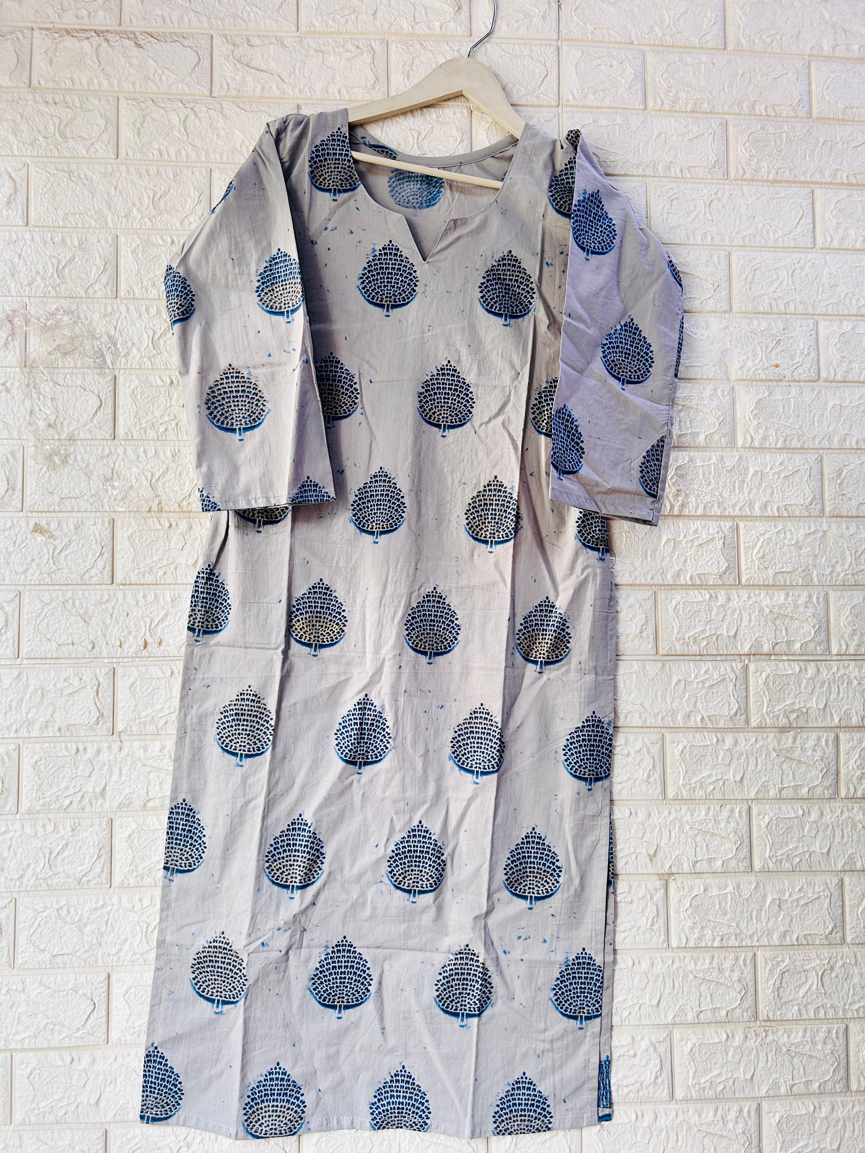 V NECK LONG KURTI