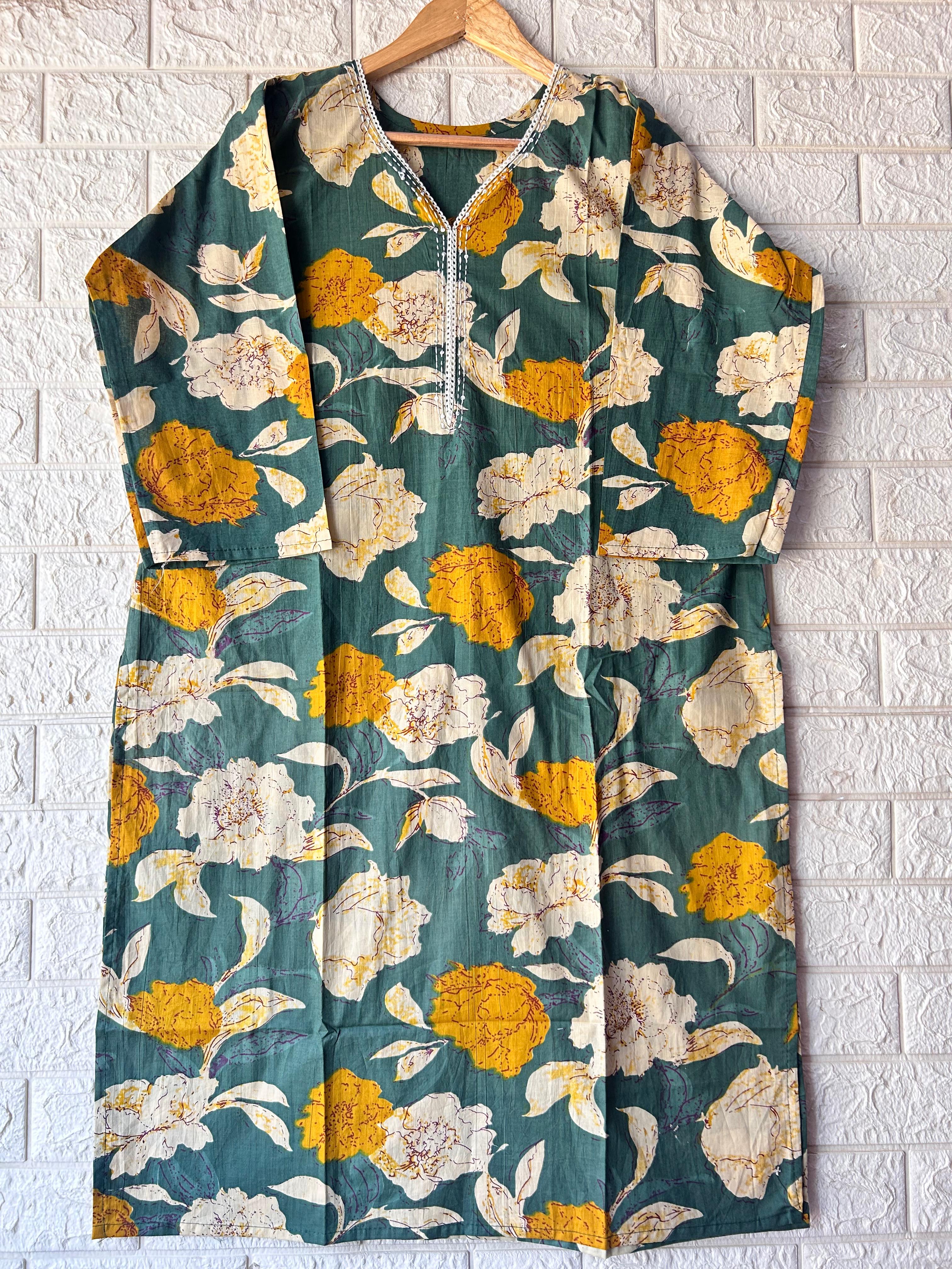 V NECK LONG KURTI
