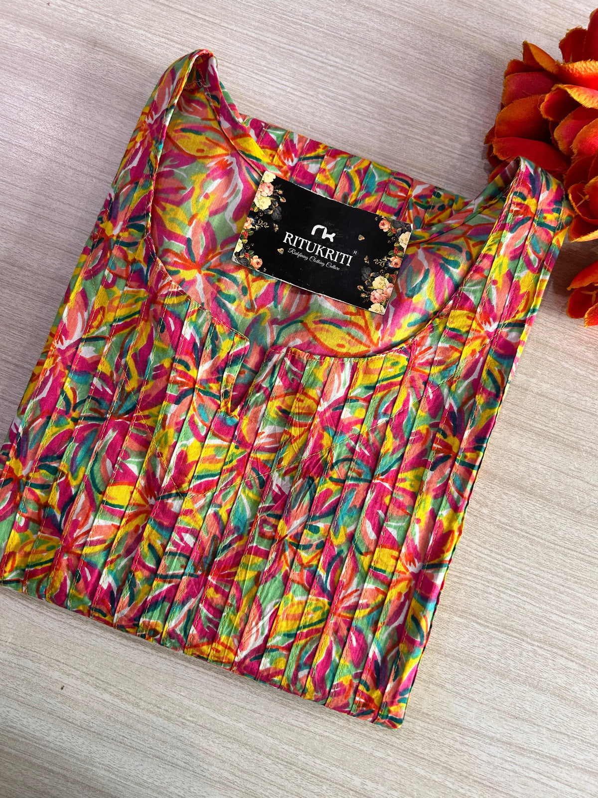 PLATED WORK LONG KURTI