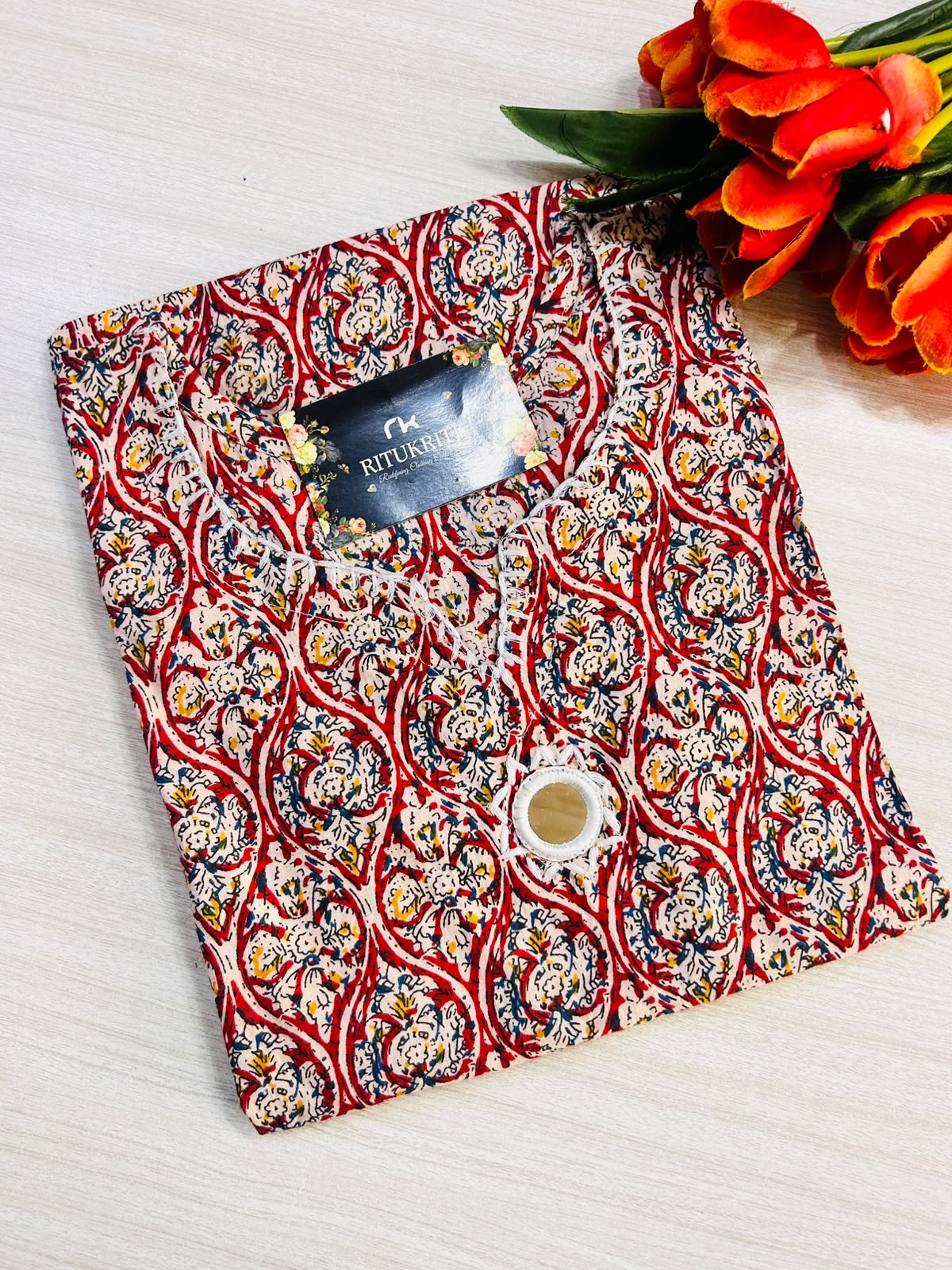 MIRRORWORK LONG KURTI