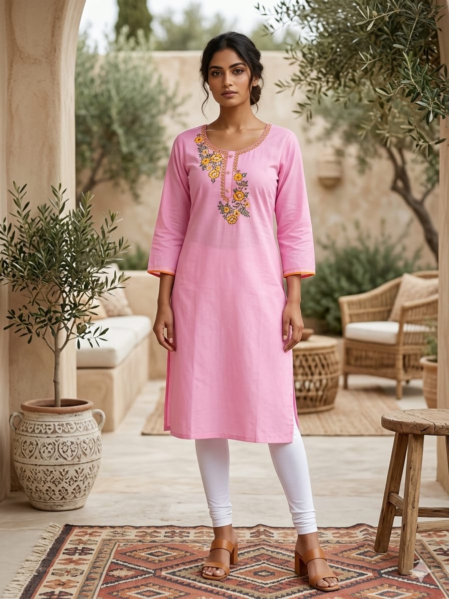 EMBROIDERY WORK KURTI