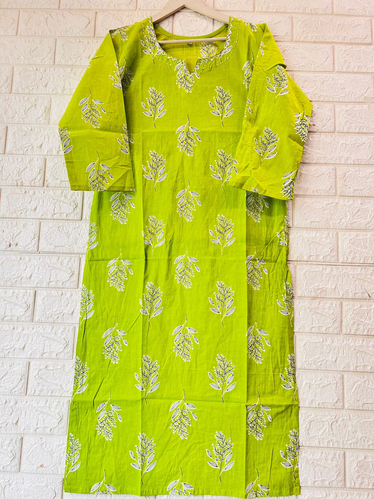 V NECK LONG KURTI