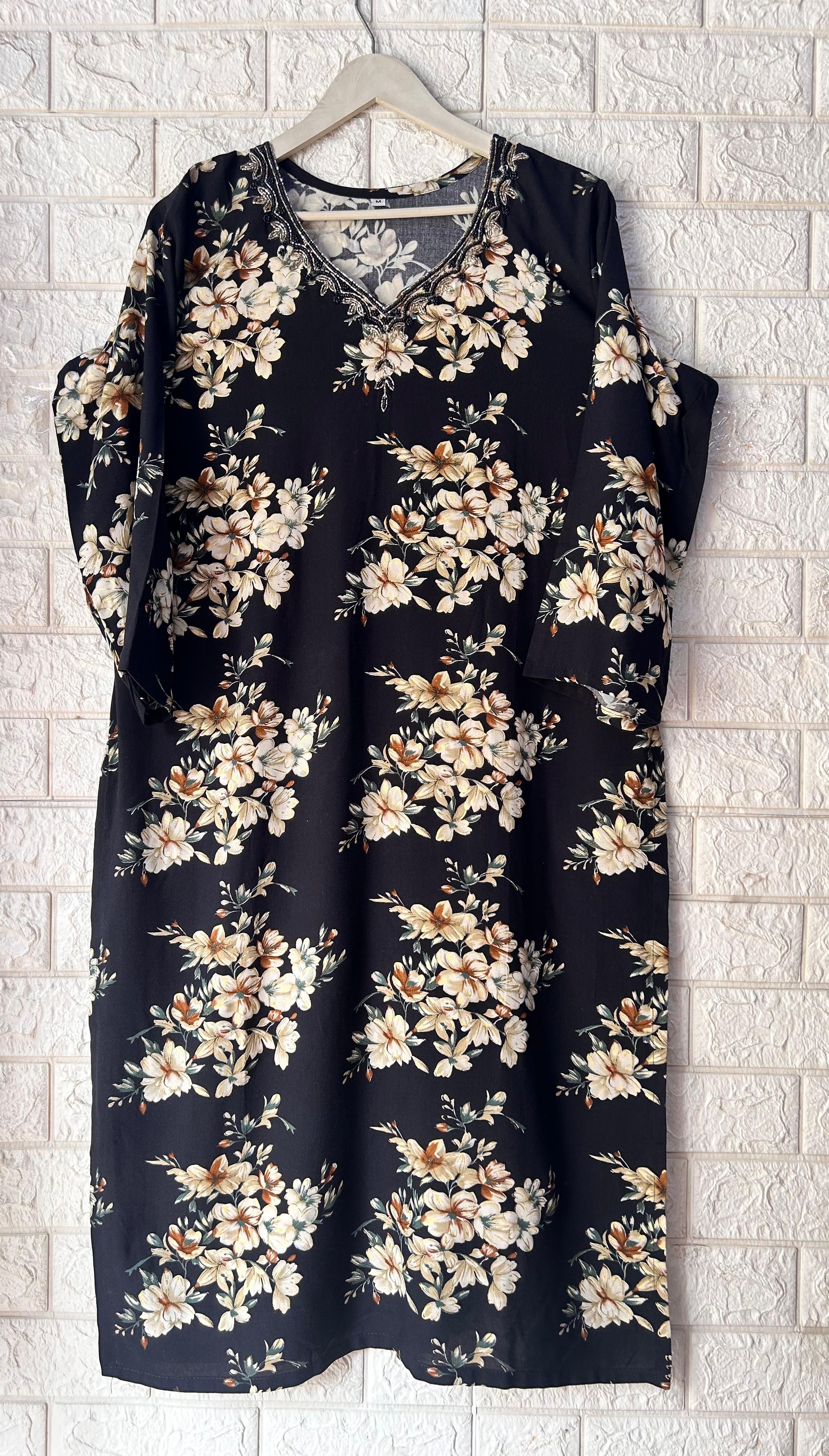 Crystal work long kurtis
