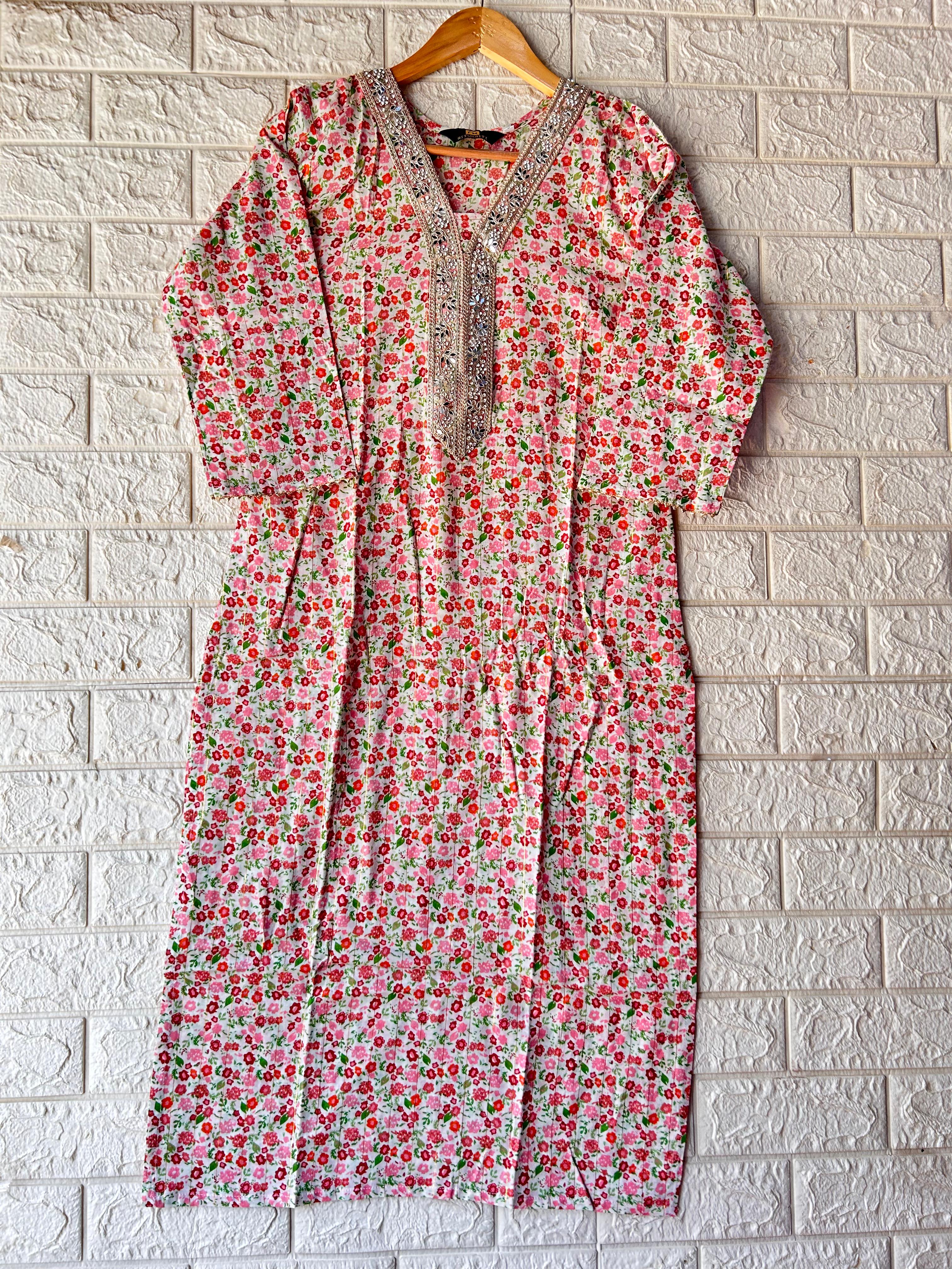 MIRRORWORK LONG KURTI