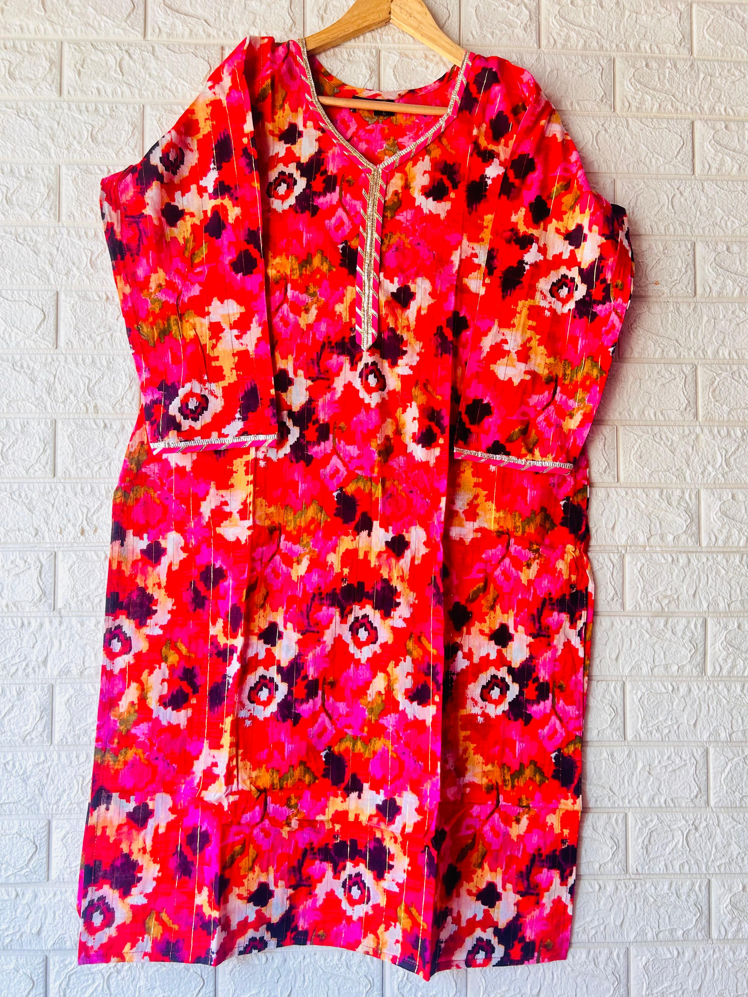 V NECK LONG KURTI