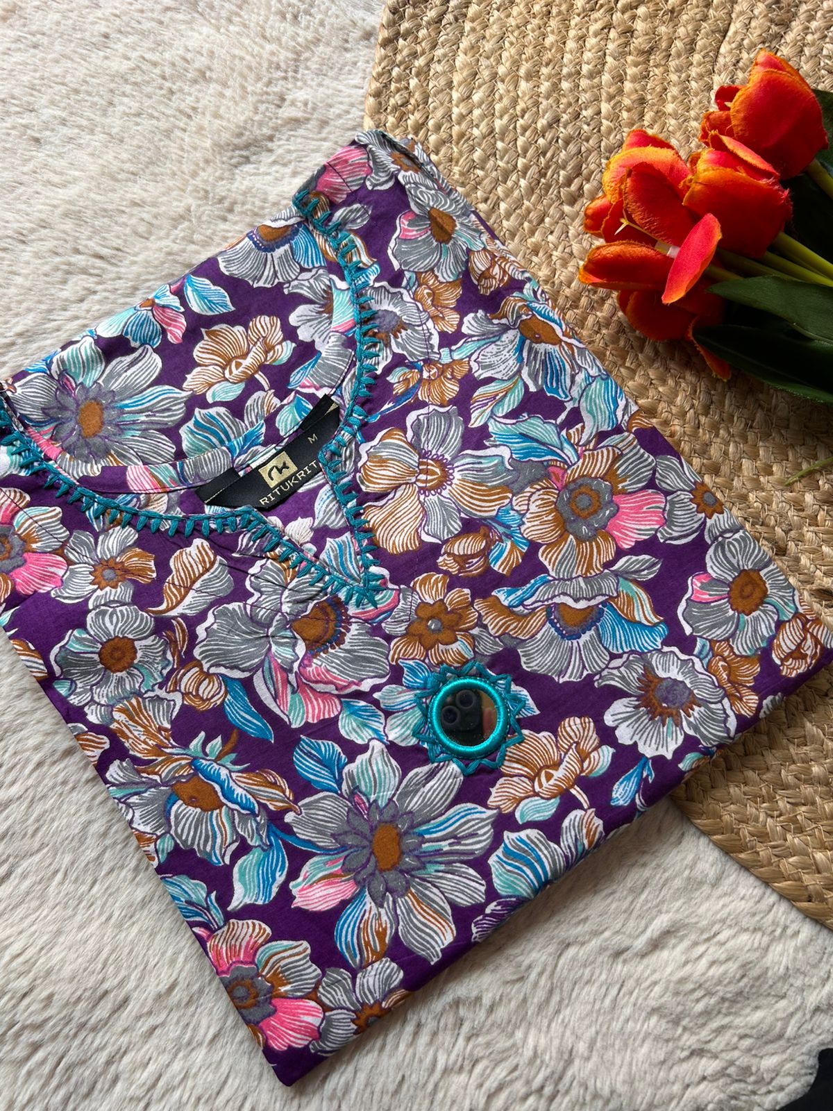 MIRRORWORK LONG KURTI