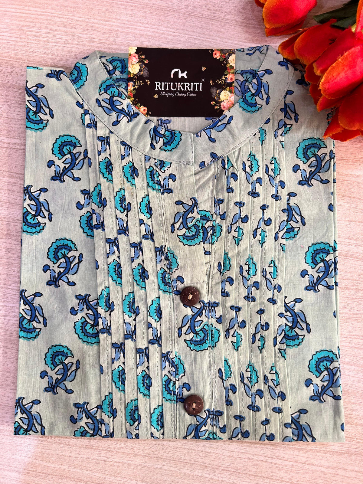 Coral long kurti