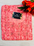 Thread work long kurtis