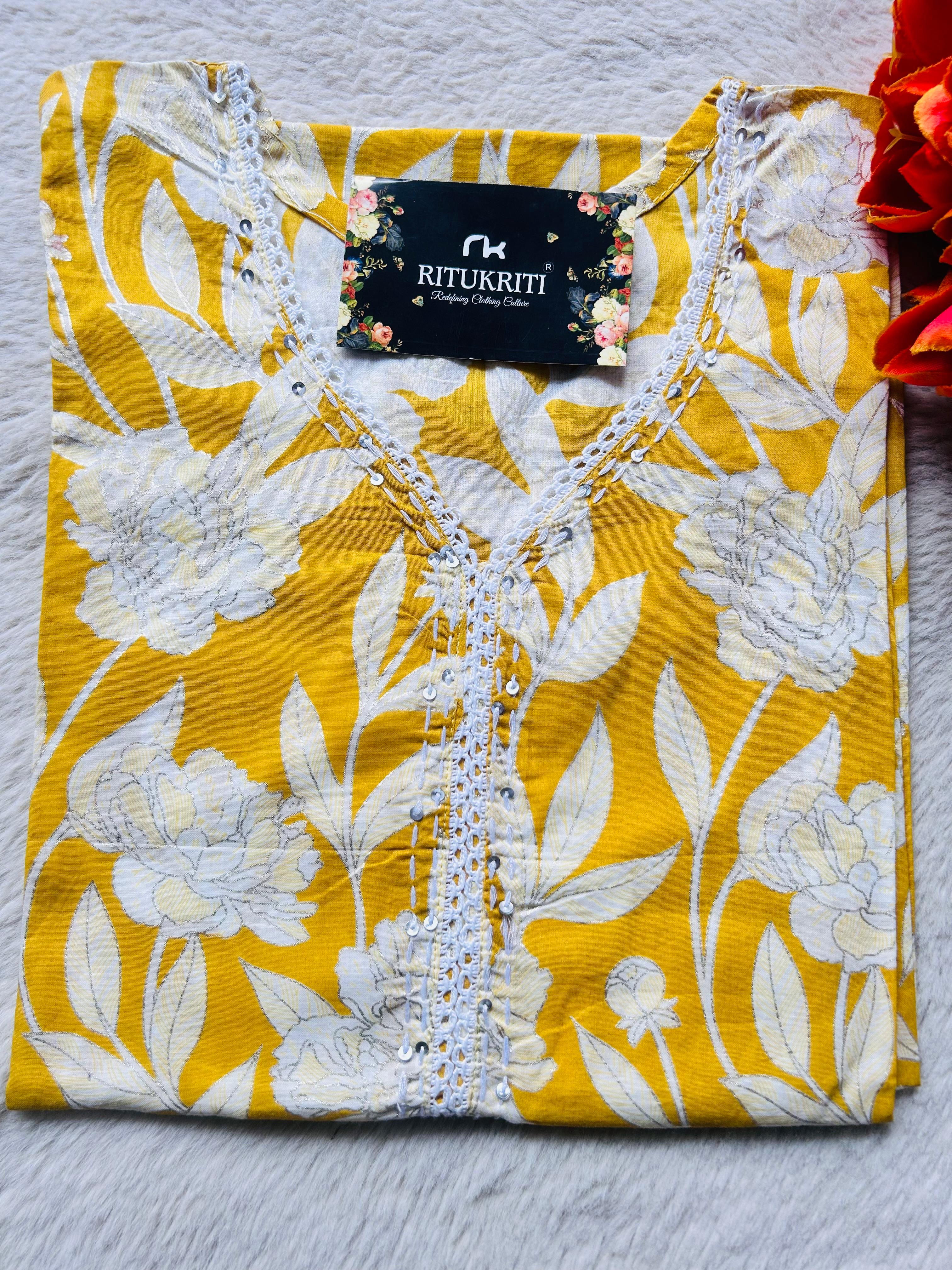 V NECK LONG KURTI