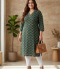 V NECK LONG KURTI