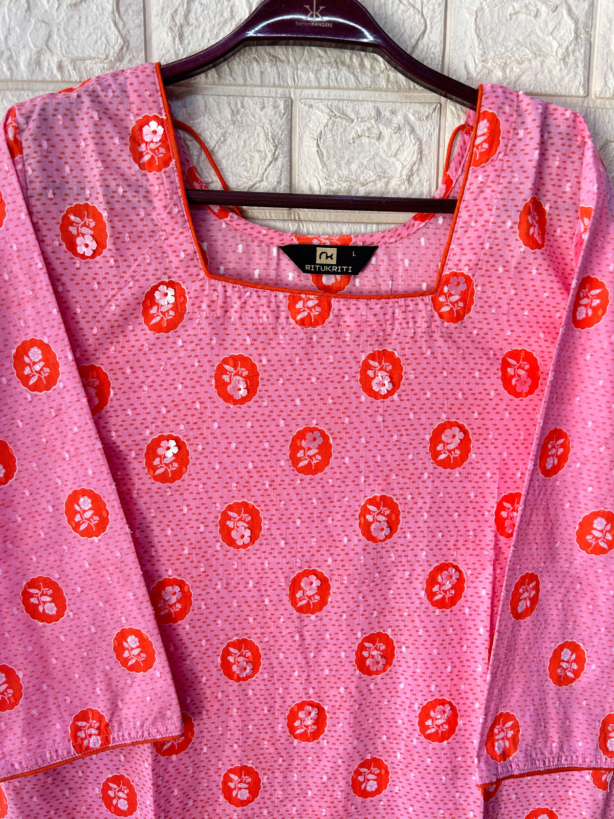 SQUARE NECK LONG KURTI