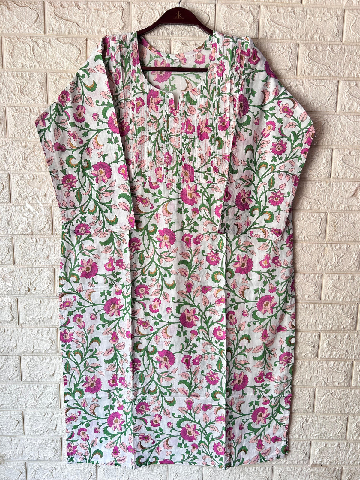 Thread work long kurtis