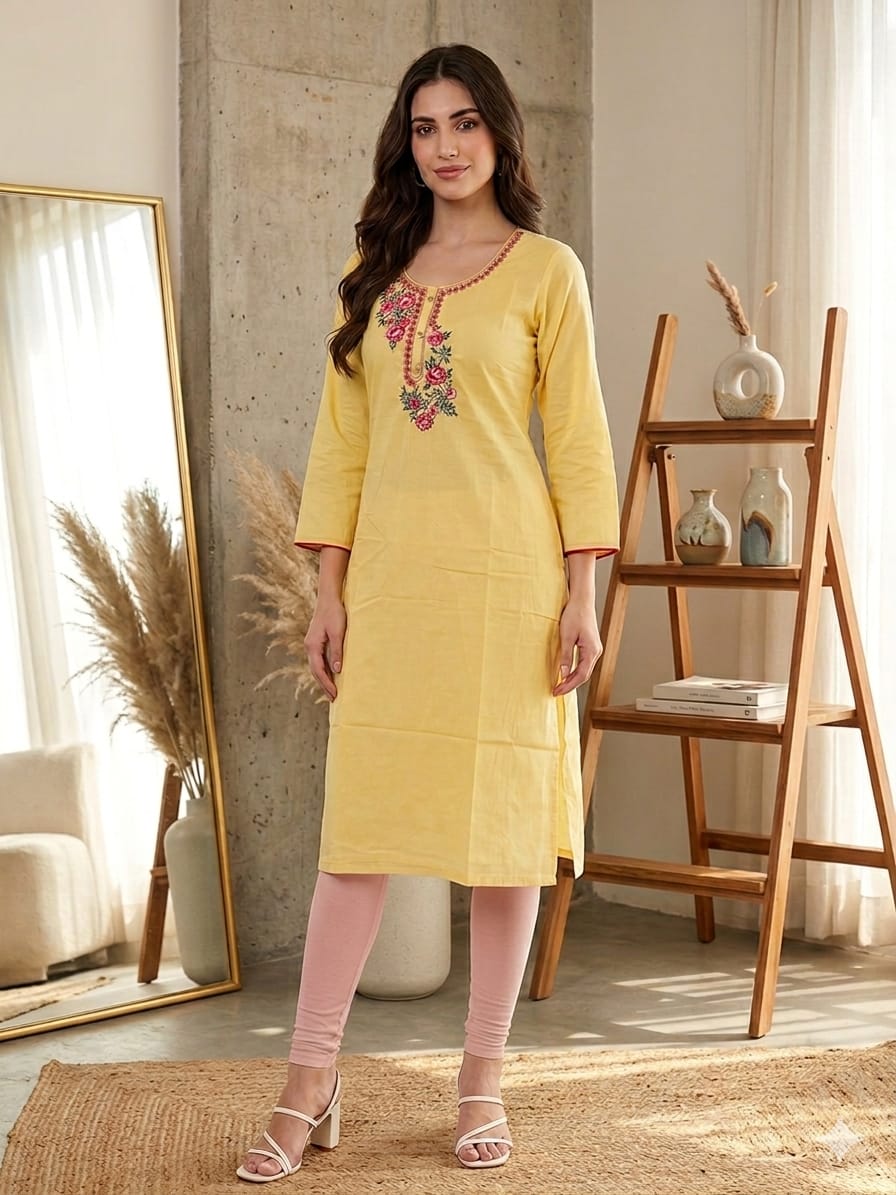EMBROIDERY WORK KURTI