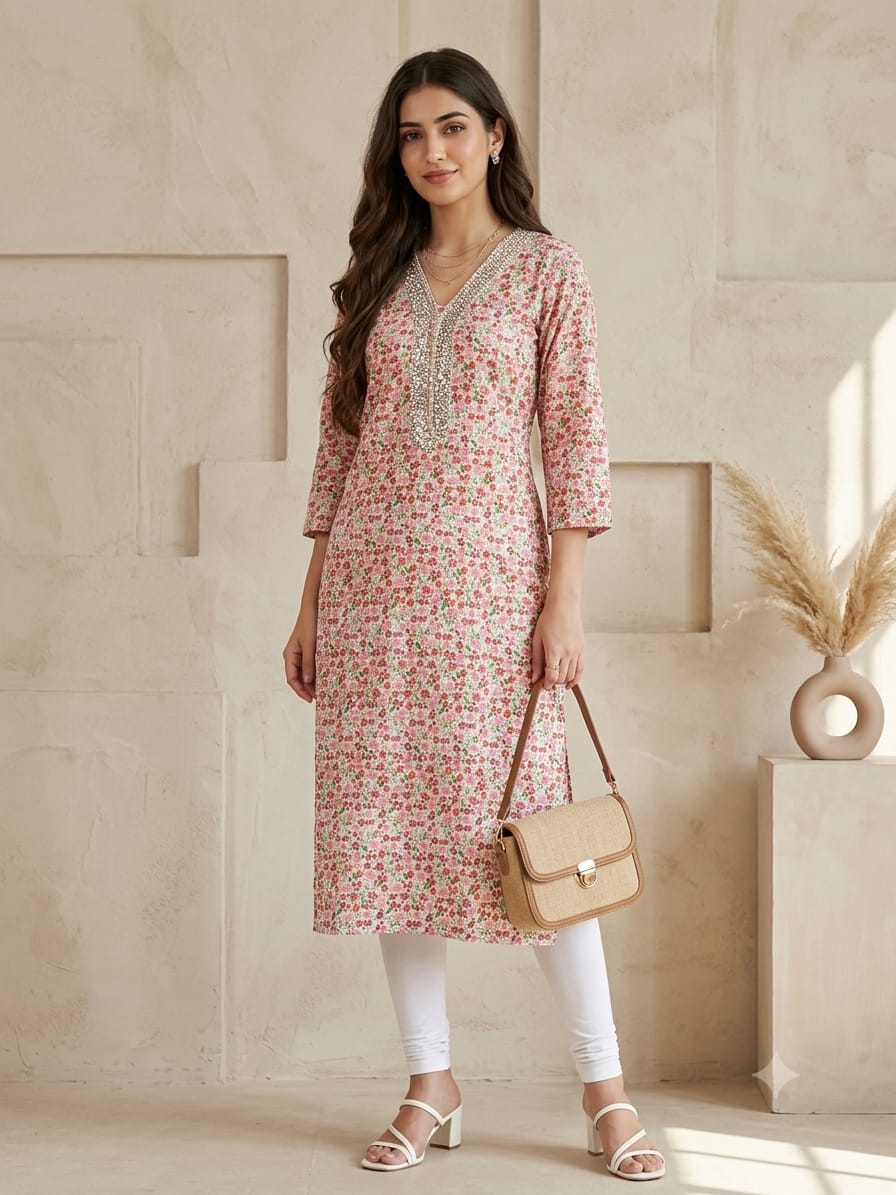 MIRRORWORK LONG KURTI