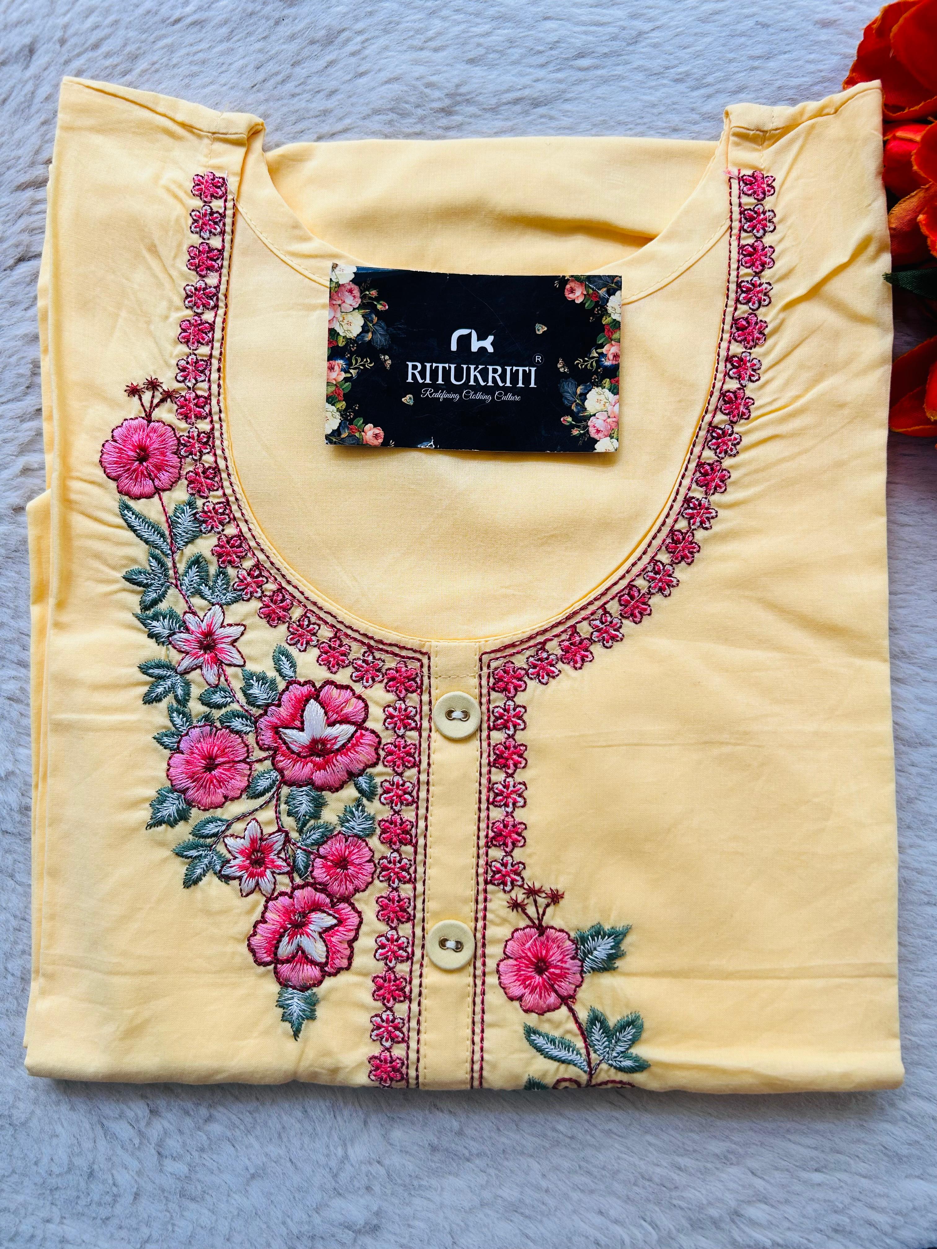 EMBROIDERY WORK KURTI