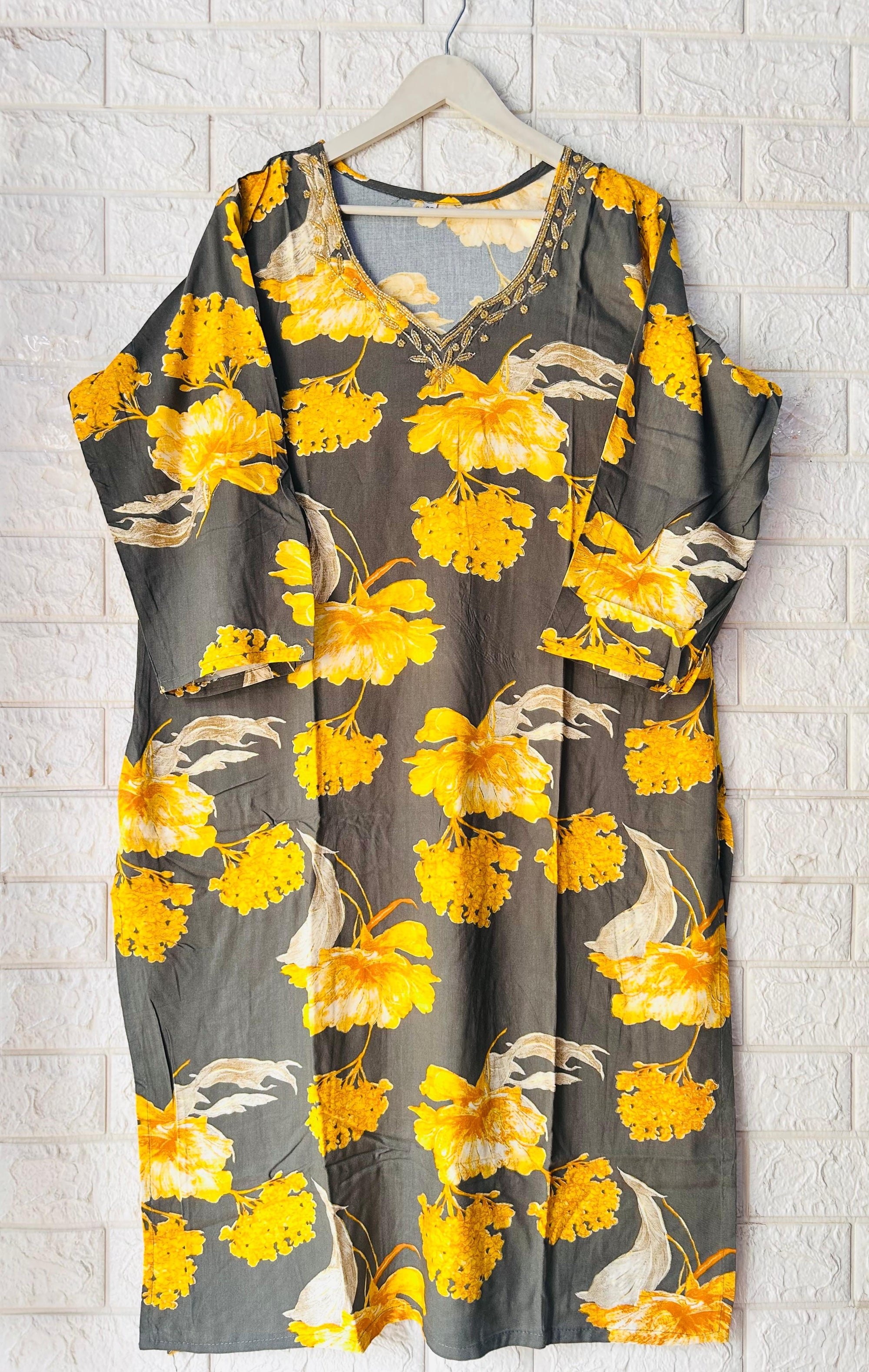 Crystal hand work long kurtis
